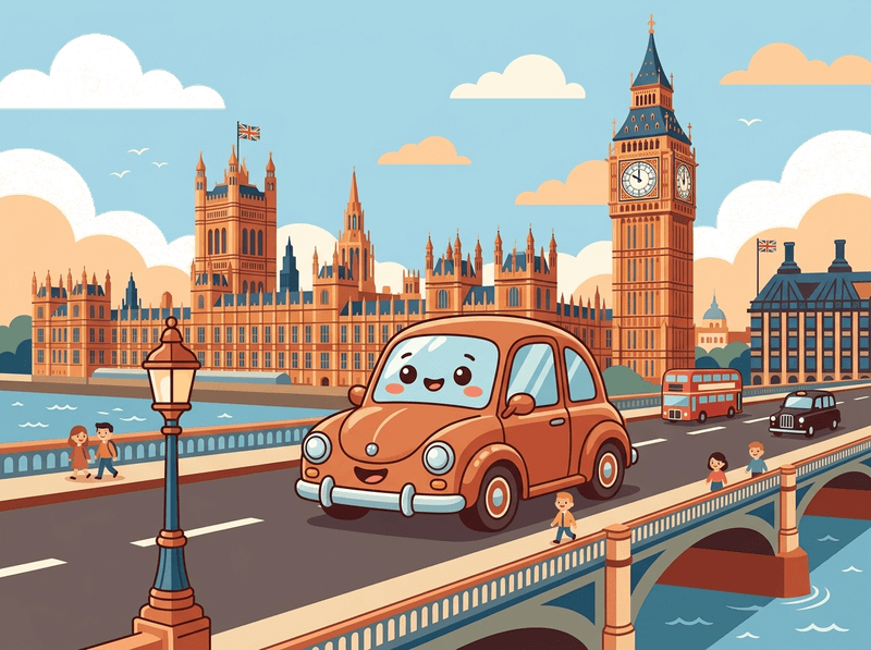Illustration of a London landmark near Westminster